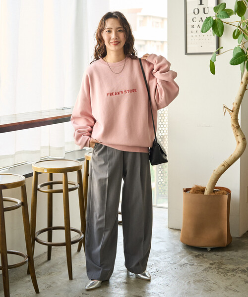 限定展開 リラックスフィット 刺繍ロゴワンポイント クルーネック