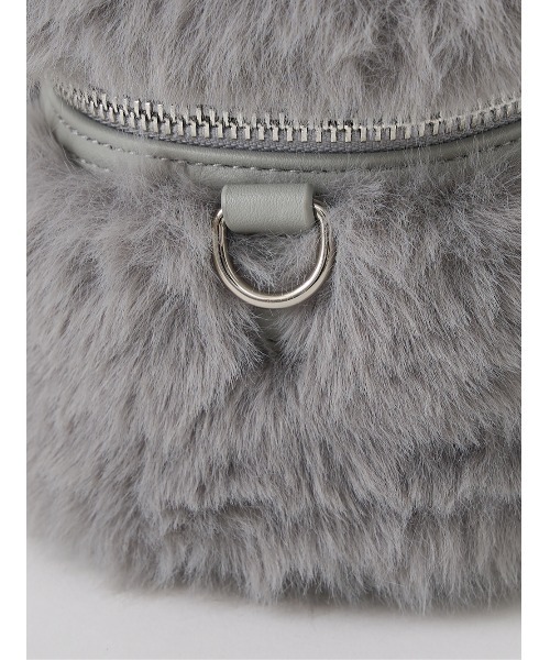 新品タグ付き ダーリッチ フェイクファーショルダーミニバッグ グレー Darich ショルダーバッグ バッグ フェイクファーショルダーミニ