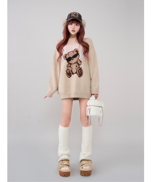 Darich（ダーリッチ）の「フェイクファーショルダーミニバッグ（ショルダーバッグ・レディース・ブラック/グレー/ベージュ/ホワイト/ピンク/イエロー・FREE）」の12枚目の写真