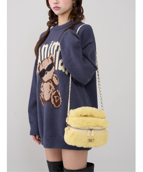 ダーリッチ　フェイクファーショルダーミニバッグ フェイクファーショルダーミニバッグ（ショルダーバッグ