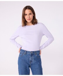 ポワンココットクルーネック長袖Tシャツ