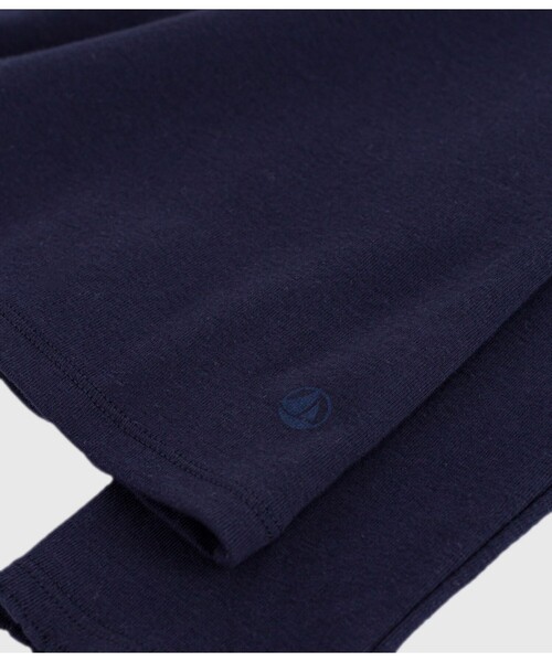 PETIT BATEAU(プチバトー)の「ポワンココットクルーネック長袖Tシャツ(Tシャツ/カットソー・レディース・ネイビー/ライトパープル・XX-SMALL/X-SMALL/SMALL/MEDIUM)」の4枚目の写真