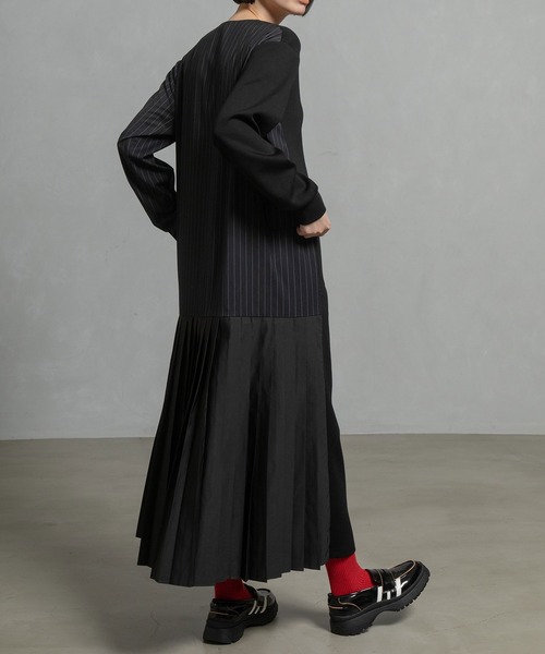 バックプリーツワンピース バックプリーツワンピース