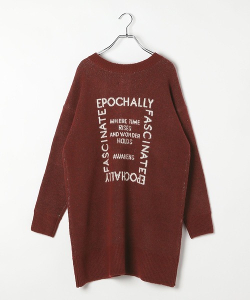 LEPSIM（レプシィム）の「5ゲージ2WAYロゴチュニックカーディガン　595309（カーディガン/ボレロ・レディース・チャコールグレー/バーガンディー/ネイビー/ベージュ・FREE）」の6枚目の写真