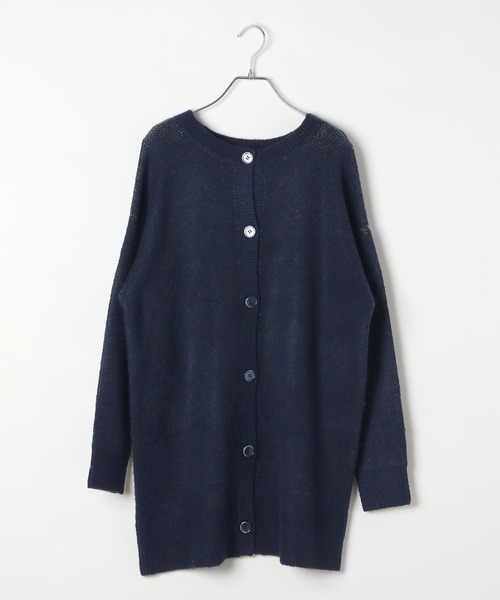 LEPSIM（レプシィム）の「5ゲージ2WAYロゴチュニックカーディガン　595309（カーディガン/ボレロ・レディース・チャコールグレー/バーガンディー/ネイビー/ベージュ・FREE）」の8枚目の写真