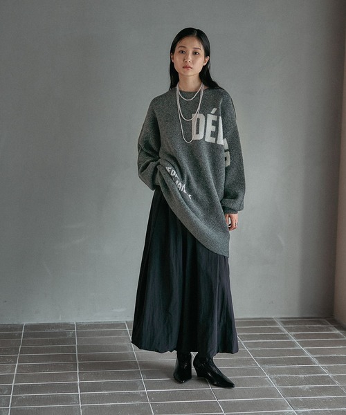 LEPSIM（レプシィム）の「5ゲージ2WAYロゴチュニックカーディガン　595309（カーディガン/ボレロ・レディース・チャコールグレー/バーガンディー/ネイビー/ベージュ・FREE）」の22枚目の写真