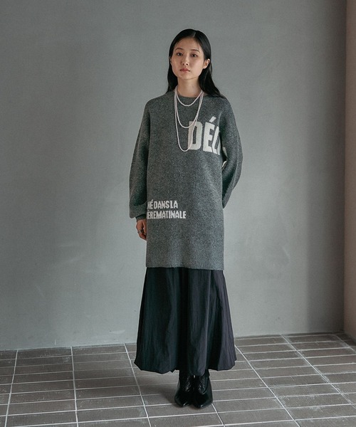 LEPSIM（レプシィム）の「5ゲージ2WAYロゴチュニックカーディガン　595309（カーディガン/ボレロ・レディース・チャコールグレー/バーガンディー/ネイビー/ベージュ・FREE）」の21枚目の写真