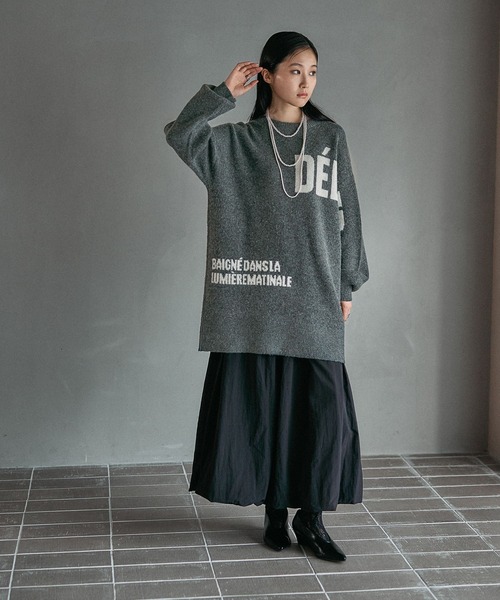 LEPSIM（レプシィム）の「5ゲージ2WAYロゴチュニックカーディガン　595309（カーディガン/ボレロ・レディース・チャコールグレー/バーガンディー/ネイビー/ベージュ・FREE）」の20枚目の写真