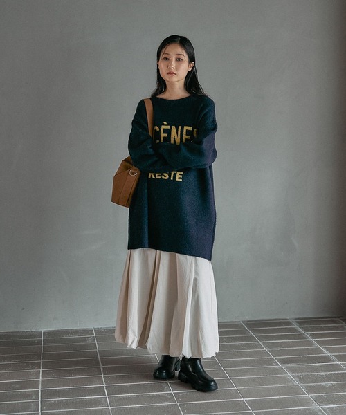 LEPSIM（レプシィム）の「5ゲージ2WAYロゴチュニックカーディガン　595309（カーディガン/ボレロ・レディース・チャコールグレー/バーガンディー/ネイビー/ベージュ・FREE）」の19枚目の写真