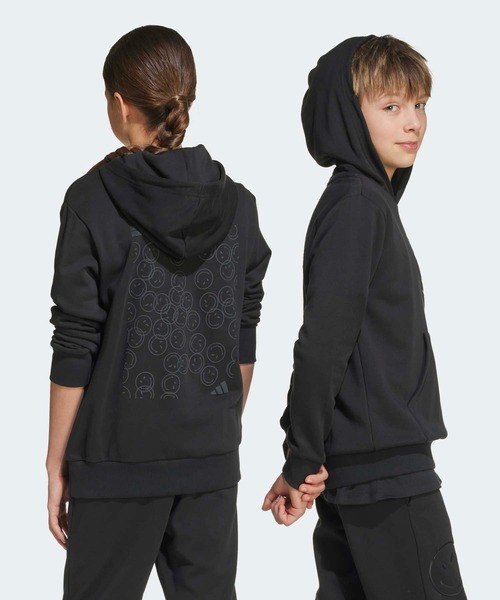 adidas(アディダス)の「adidas x Smileyworld パーカー キッズ / アディダス adidas(パーカー・キッズ・ブラック・130/140/150/160)」の2枚目の写真