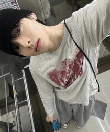 COSYHARU | ルーズフィットスウェットTシャツ(Tシャツ/カットソー)