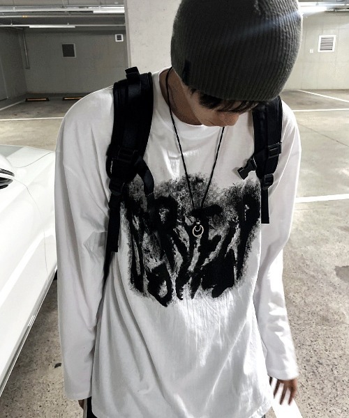 COSYHARU（コシハル）の「ルーズフィットスウェットTシャツ（Tシャツ/カットソー・メンズ・ブラック/オートミール/ホワイト・FREE）」の18枚目の写真