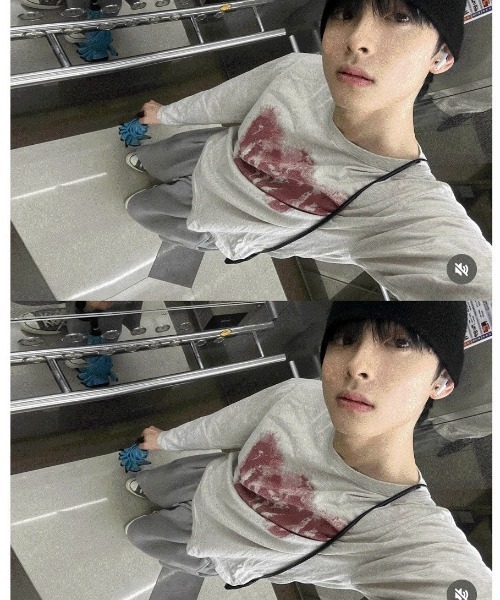 COSYHARU（コシハル）の「ルーズフィットスウェットTシャツ（Tシャツ/カットソー・メンズ・ブラック/オートミール/ホワイト・FREE）」の15枚目の写真