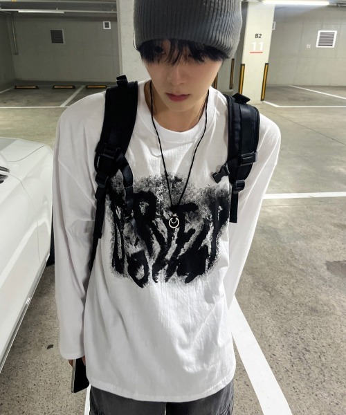 COSYHARU（コシハル）の「ルーズフィットスウェットTシャツ（Tシャツ/カットソー・メンズ・ブラック/オートミール/ホワイト・FREE）」の17枚目の写真