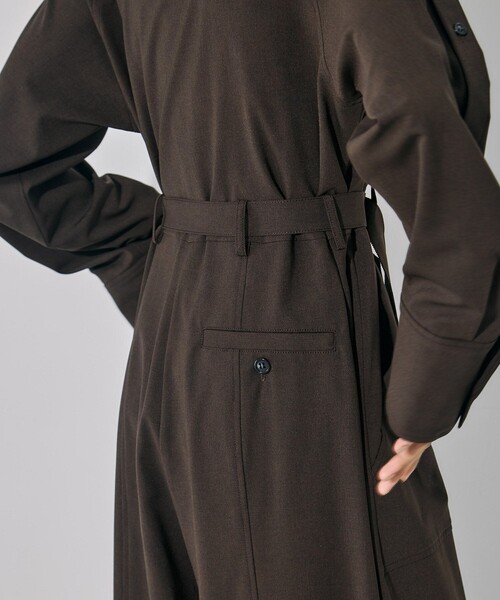 UNITED TOKYO（ユナイテッドトウキョウ）の「【3WAY】ボタンスリーブジャンプスーツ｜ウォッシャブル/オールインワン/レイヤード/防シワ/速乾/ストレッチ/細見え/春服（つなぎ/オールインワン・レディース・ブラウン/グレー・1/2）」の9枚目の写真