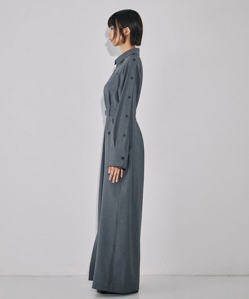 UNITED TOKYO（ユナイテッドトウキョウ）の「【3WAY】ボタンスリーブジャンプスーツ｜ウォッシャブル/オールインワン/レイヤード/防シワ/速乾/ストレッチ/細見え/春服（つなぎ/オールインワン・レディース・ブラウン/グレー・1/2）」の19枚目の写真