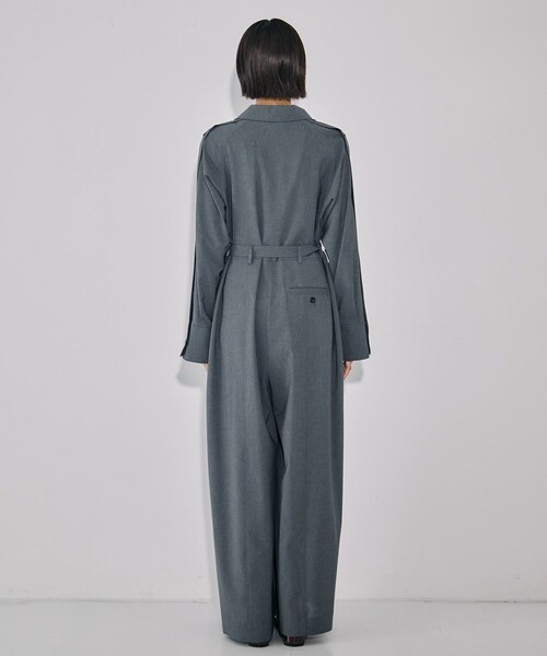 UNITED TOKYO（ユナイテッドトウキョウ）の「【3WAY】ボタンスリーブジャンプスーツ｜ウォッシャブル/オールインワン/レイヤード/防シワ/速乾/ストレッチ/細見え/春服（つなぎ/オールインワン・レディース・ブラウン/グレー・1/2）」の22枚目の写真