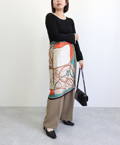 MIAN (ミアン)の「クラシカルパターン マルチスカーフ(バンダナ/スカーフ・レディース・ブラック・FREE)」の5枚目の写真