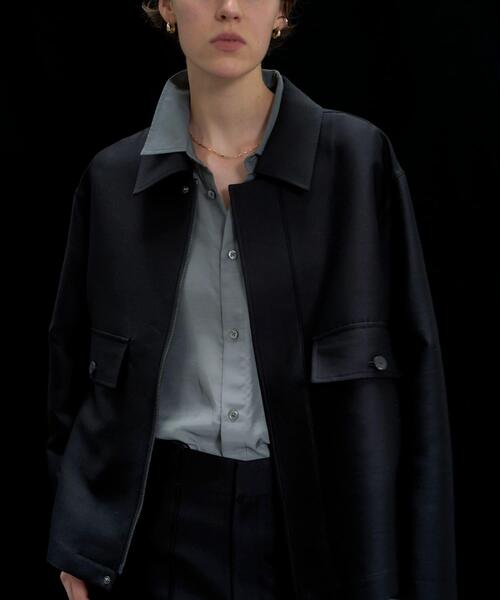 URBAN RESEARCH(アーバンリサーチ)の「new basic WOOL SILK BOX JACKET(その他アウター・レディース・ブラック・FREE)」の1枚目の写真