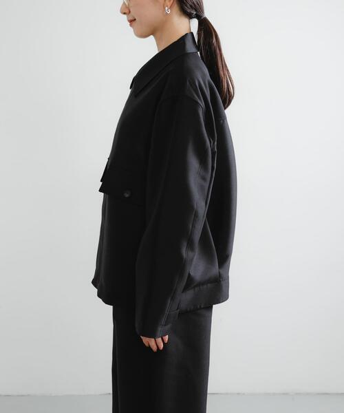 URBAN RESEARCH(アーバンリサーチ)の「new basic WOOL SILK BOX JACKET(その他アウター・レディース・ブラック・FREE)」の9枚目の写真