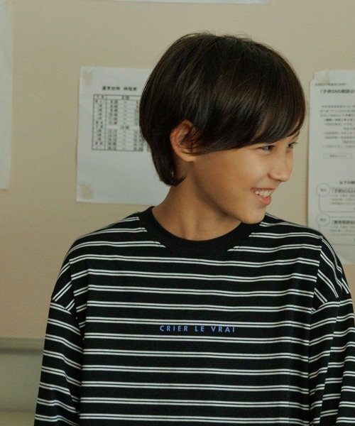 GLOBAL WORK（グローバルワーク）の「ヘビロッTEE/レイヤード長袖/579703（Tシャツ/カットソー・キッズ・ライトグレー/ブラック/ライトグリーン・130cm/140cm/150cm/160cm）」の8枚目の写真