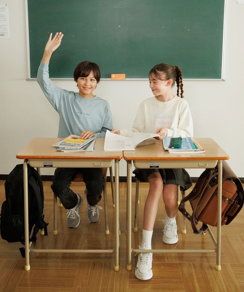 GLOBAL WORK（グローバルワーク）の「ヘビロッTEE/レイヤード長袖/579703（Tシャツ/カットソー・キッズ・ライトグレー/ブラック/ライトグリーン・130cm/140cm/150cm/160cm）」の17枚目の写真