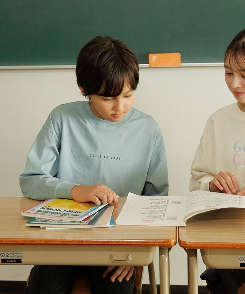 GLOBAL WORK（グローバルワーク）の「ヘビロッTEE/レイヤード長袖/579703（Tシャツ/カットソー・キッズ・ライトグレー/ブラック/ライトグリーン・130cm/140cm/150cm/160cm）」の19枚目の写真