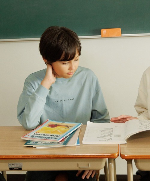 GLOBAL WORK（グローバルワーク）の「ヘビロッTEE/レイヤード長袖/579703（Tシャツ/カットソー・キッズ・ライトグレー/ブラック/ライトグリーン・130cm/140cm/150cm/160cm）」の20枚目の写真