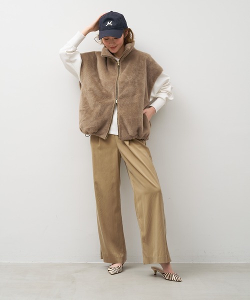 MICA&DEAL（マイカ＆ディール）の「スタンドカラーファーダブルジップ