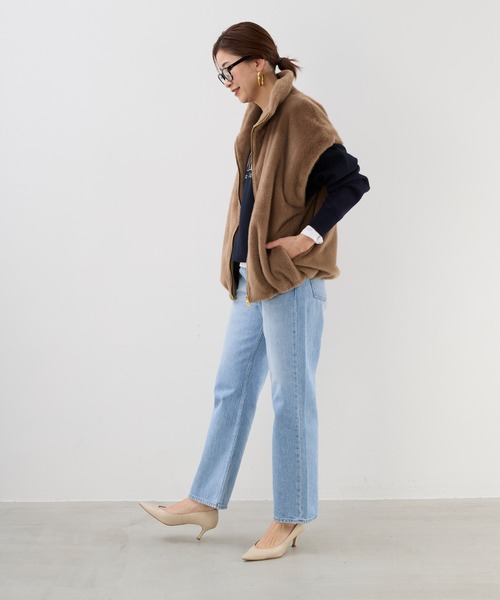 セール】スタンドカラーファーダブルジップベスト（その他アウター