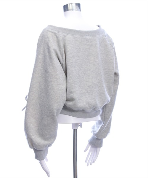 clear（クリア）の「ラインストーンビッグロゴスウェット［Y2K カジュアル 着回し力抜群］（スウェット・レディース・オートミール/グレー/ブラック・F）」の12枚目の写真