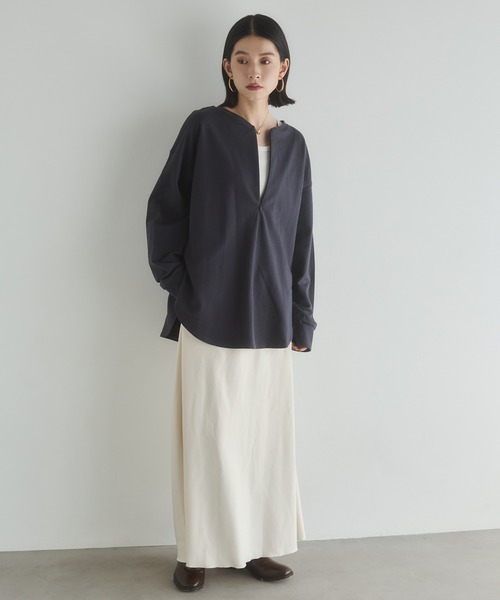 hunch（ハンチ）の「ビンテージサテン ナロースカート（スカート・レディース・アイボリー/ライトブラック/ダークブラウン系・FREE）」の5枚目の写真