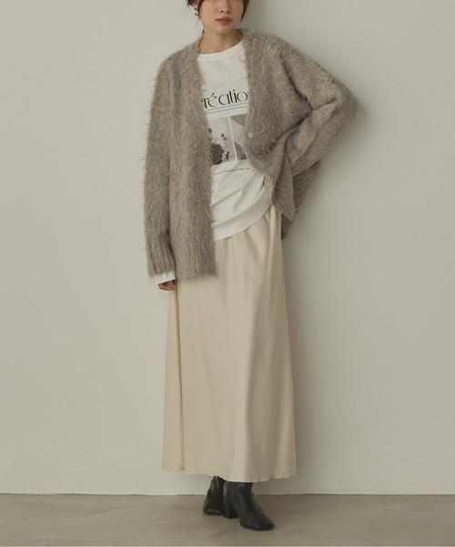 hunch（ハンチ）の「ビンテージサテン ナロースカート（スカート・レディース・アイボリー/ライトブラック/ダークブラウン系・FREE）」の12枚目の写真