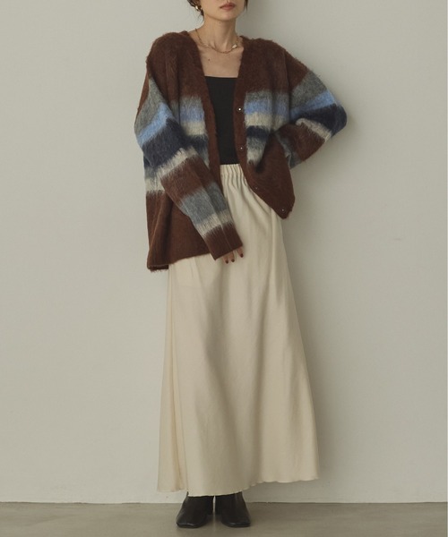 hunch（ハンチ）の「ビンテージサテン ナロースカート（スカート・レディース・アイボリー/ライトブラック/ダークブラウン系・FREE）」の15枚目の写真