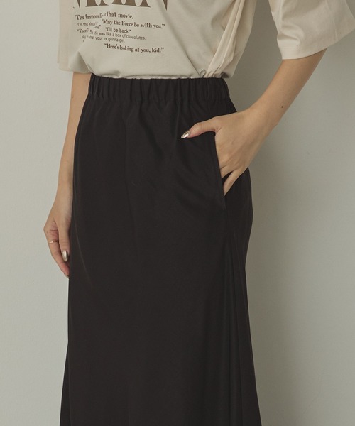 hunch（ハンチ）の「ビンテージサテン ナロースカート（スカート・レディース・アイボリー/ライトブラック/ダークブラウン系・FREE）」の22枚目の写真