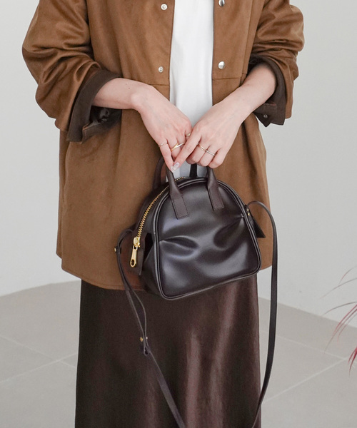 Spick & Span(スピックアンドスパン)の「PIENI / ピエニ 別注BOSTON with strap*(ショルダーバッグ・レディース・ブラウン・FREE)」の2枚目の写真