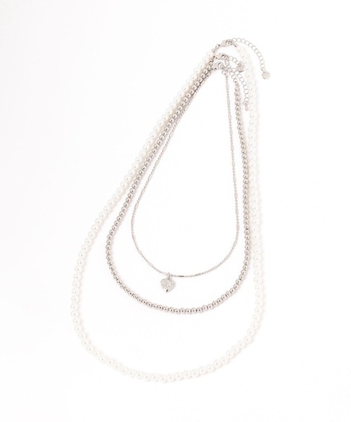 3SETマルチビーズネックレス（ネックレス）｜niko and（ニコアンド