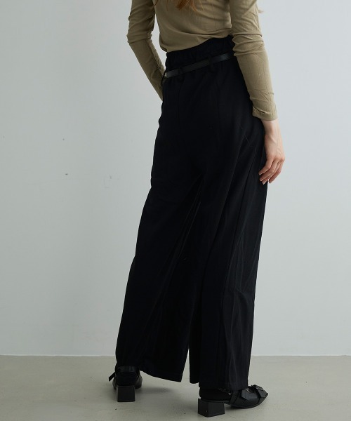 Mirette(ミレット)の「ベルトデザインスウェットワイドパンツ / Belt Design Sweat Wide Pants(スウェットパンツ・レディース・ホワイト/ブラック/グレー・FREE)」の19枚目の写真