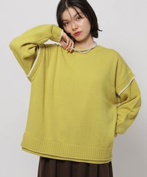 niko and... | ブランケットステッチラクリルプルオーバー(ニット/セーター)