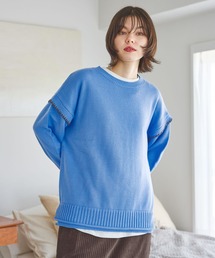 niko and... | ブランケットステッチラクリルプルオーバー(ニット/セーター)