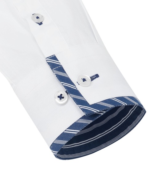 TOKYO SHIRTS（トウキョウシャツ）の「形態安定ノンアイロン ワイド 長袖ビジネスワイシャツ（ビジネスシャツ・レディース・ホワイト・XS/S/M/LL）」の4枚目の写真