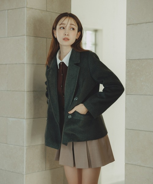 31 Sons de mode♡大人可愛いリバーショートコート セール】2025秋冬新作 ダブルショートコート（チェスターコート）｜31