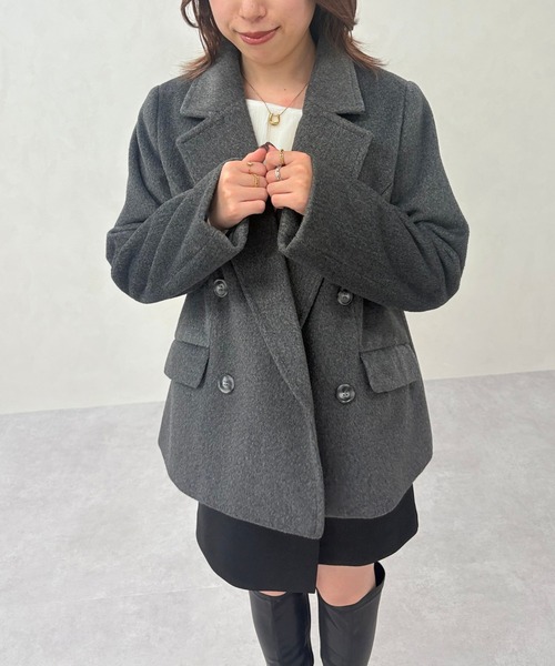 セール】2025秋冬新作 ダブルショートコート（チェスターコート）｜31