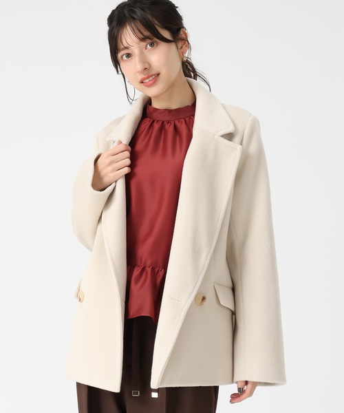 31 Sons de mode♡大人可愛いリバーショートコート セール】2025秋冬新作 ダブルショートコート（チェスターコート）｜31