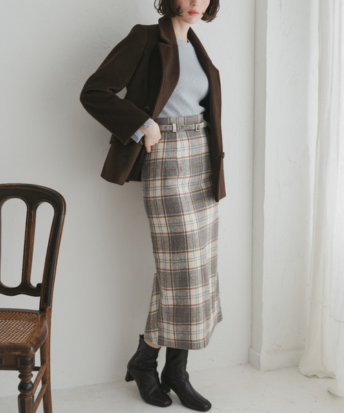 31 Sons de mode（トランテアン　ソン　ドゥ　モード）の「2025秋冬新作 ダブルショートコート（チェスターコート・レディース・ブラウン/チャコールグレー/ベージュ・S/M）」の12枚目の写真