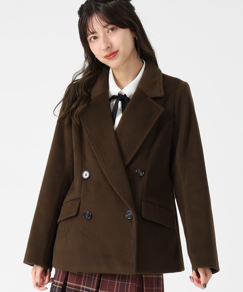 31 Sons de mode♡大人可愛いリバーショートコート セール】2025秋冬新作 ダブルショートコート（チェスターコート）｜31