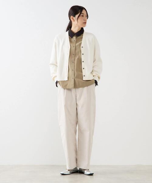 MELROSE claire(メルローズ クレール)の「【総針編みVネックカーディガン】(カーディガン/ボレロ・レディース・アイボリー/マスタード/チャコールグレー・FREE)」の12枚目の写真