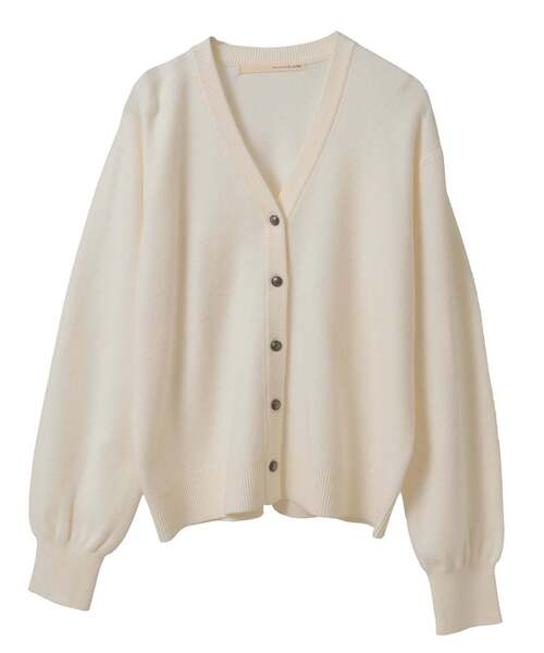 MELROSE claire(メルローズ クレール)の「【総針編みVネックカーディガン】(カーディガン/ボレロ・レディース・アイボリー/マスタード/チャコールグレー・FREE)」の7枚目の写真