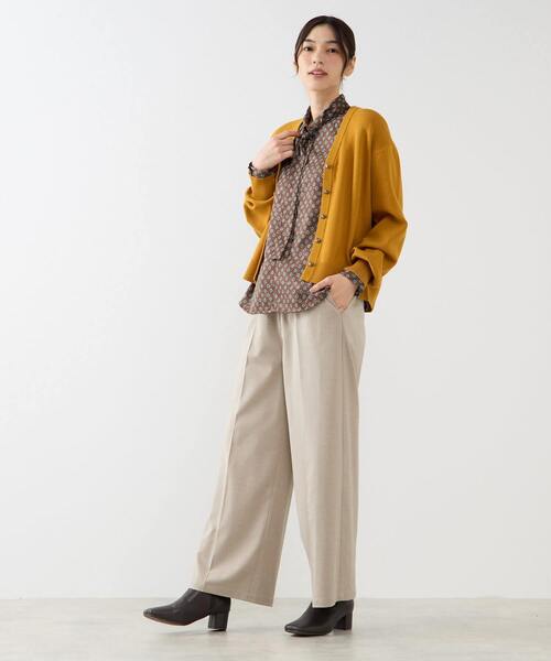 MELROSE claire(メルローズ クレール)の「【総針編みVネックカーディガン】(カーディガン/ボレロ・レディース・アイボリー/マスタード/チャコールグレー・FREE)」の10枚目の写真