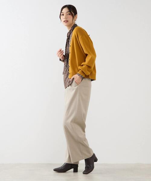 MELROSE claire(メルローズ クレール)の「【総針編みVネックカーディガン】(カーディガン/ボレロ・レディース・アイボリー/マスタード/チャコールグレー・FREE)」の8枚目の写真